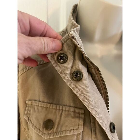 Forever & Flower Tan Jacket. Cotton. Size Medium. - Picture 4 of 8